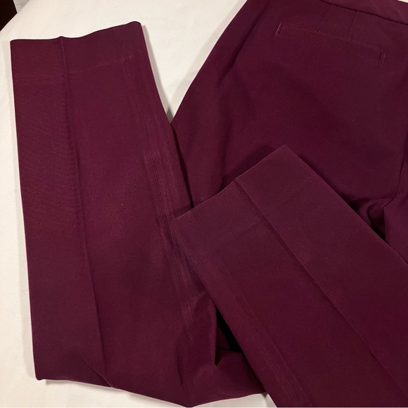 Banana Republic Martin Fit Burgundy Deep Red business casual pants, womens sz 8 - Picture 6 of 8
